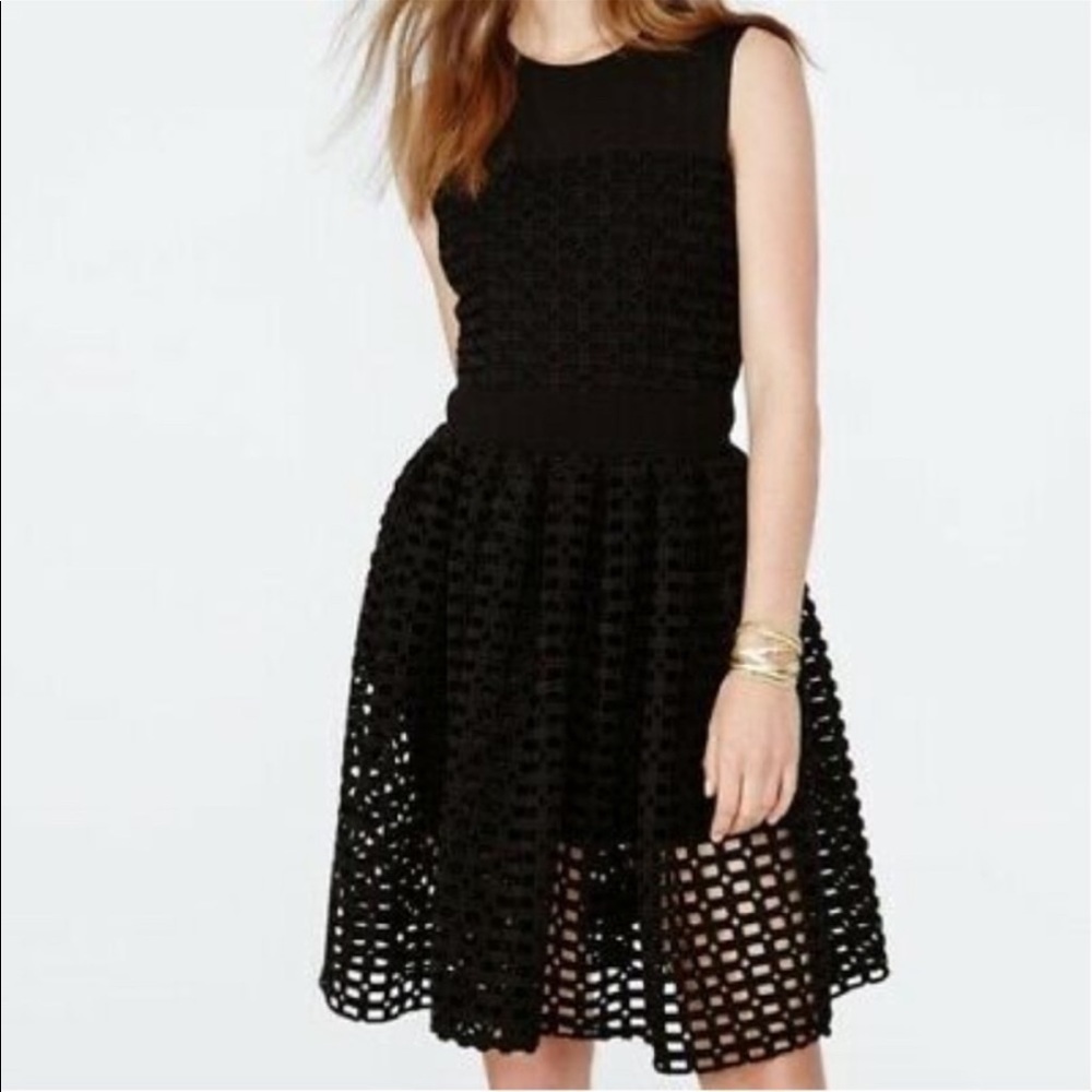 MAJE | Black Restano Cutout Fit and Flare Dress